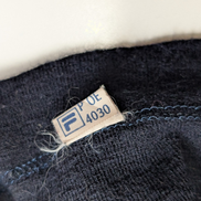 Pull Fila Vintage Femme Bleu Marine Col Zippé Toucher Cachemire - Taille 38