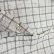 Chemise Nautica Carreaux Noir et Blanc Taille M 100% Coton Manches courtes Poche