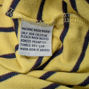 Polo manches courtes Polo Ralph Lauren M jaune rayures marine logo rouge coton