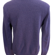 Pull POLO RALPH LAUREN Col V 100% Laine Violet Logo Vert Taille M / L