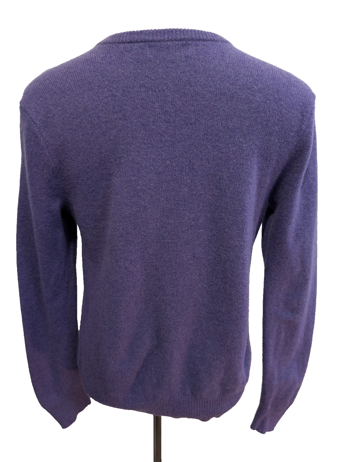 Pull POLO RALPH LAUREN Col V 100% Laine Violet Logo Vert Taille M / L