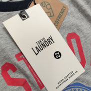 T-shirt Tokyo Laundry M Gris 100% Coton Neuf Étiquette Logo West Coast