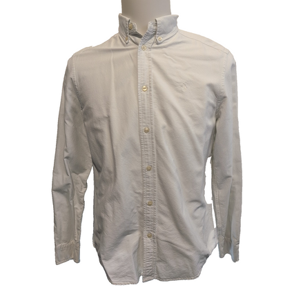 Chemise Ralph Lauren Enfant XL 18-20 Blanche Logo Blanc Button Down Shirt