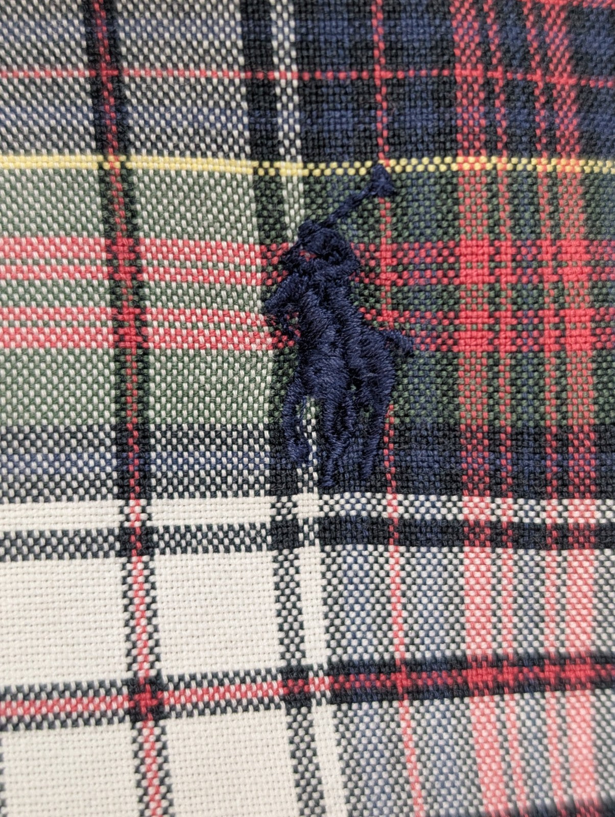 Chemise RALPH LAUREN Carreaux Rouge Blanc Vert Manches longues Taille L