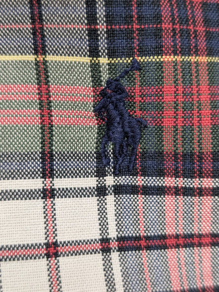 Chemise RALPH LAUREN Carreaux Rouge Blanc Vert Manches longues Taille L