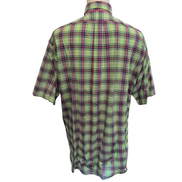 Chemise Ralph Lauren Blake L Carreaux Vert Rouge Manches Courtes Button Down 