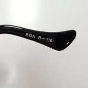 Lunettes de soleil Y2K Branche semi large Métal Gris Ovale Rétro