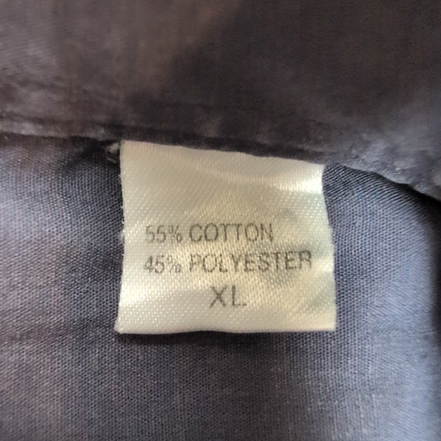 Chemise YVES SAINT LAURENT XL Bleu Marine Unie Logo Brodé Manches Courtes