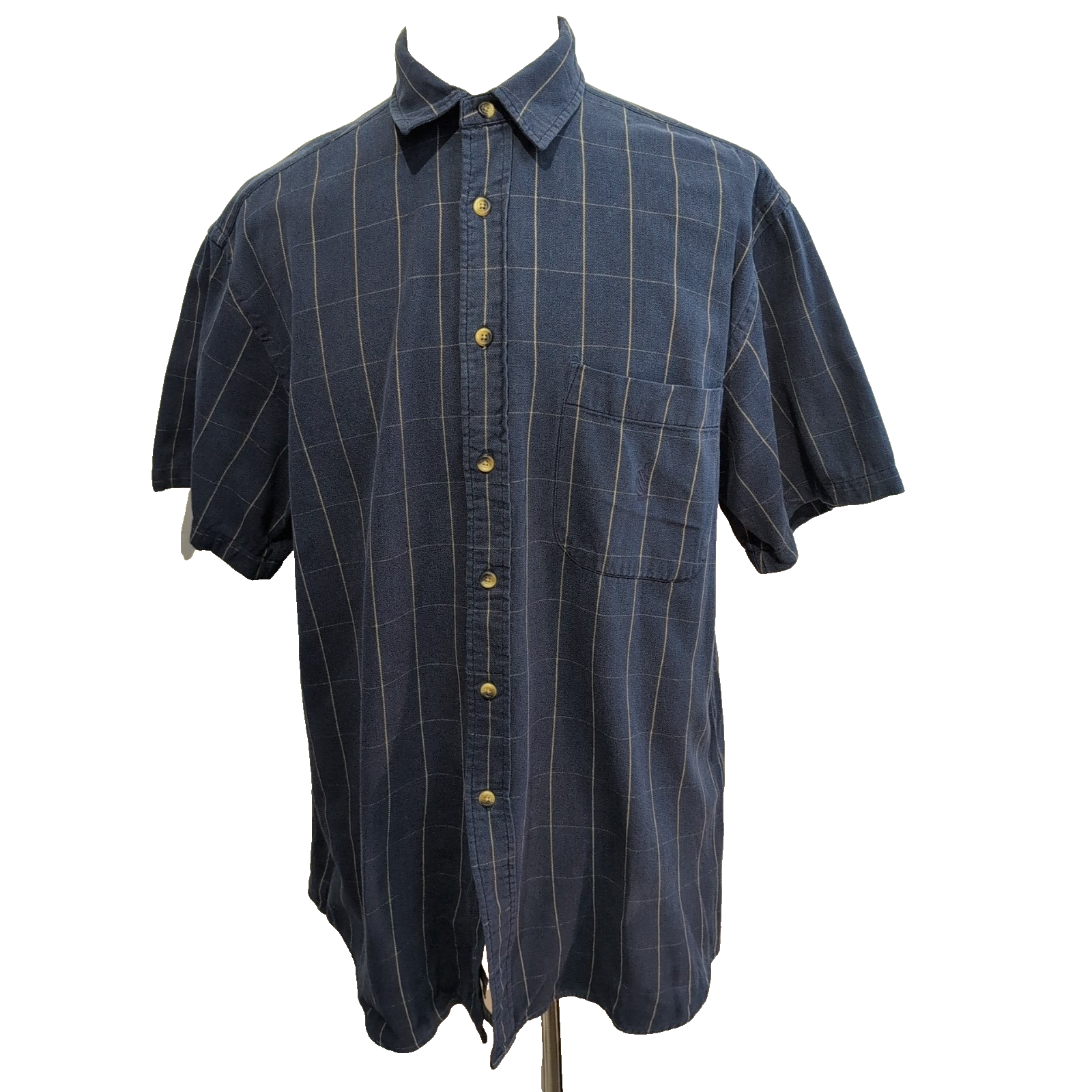 Chemise Nautica Manches Courtes à carreaux Bleu Marine - Taille L / XL