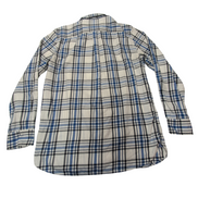 Chemise CHAPS blanche bleue noire à carreaux taille S #73e