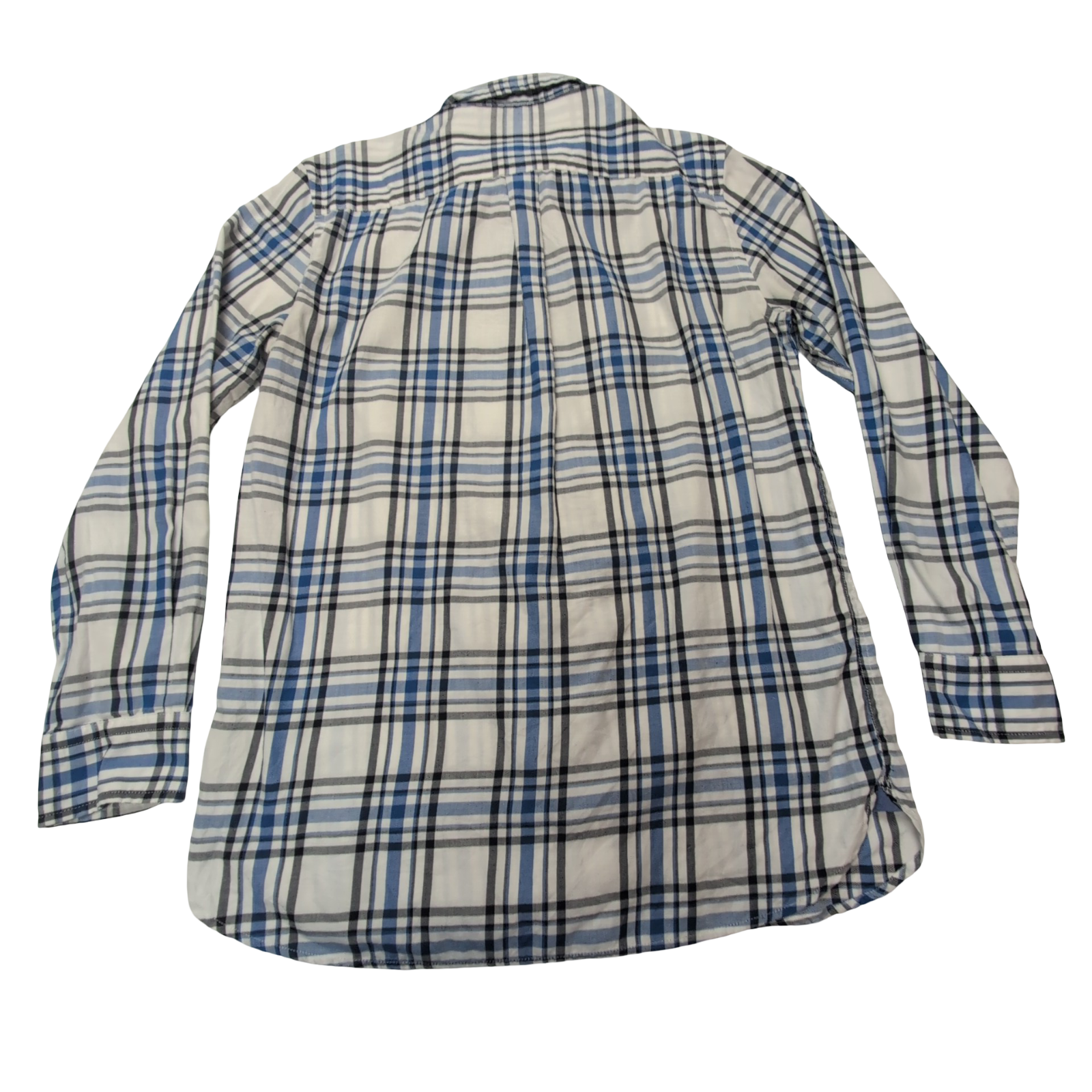 Chemise CHAPS blanche bleue noire à carreaux taille S #73e