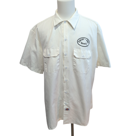 Chemise DICKIES Homme 2XL Blanche Manches Courtes 2 Poches Skull Tête de Mort