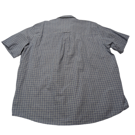 Chemise CHAPS noire et jaune à carreaux manches courtes taille XL #15e