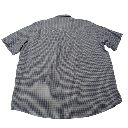 Chemise CHAPS noire et jaune à carreaux manches courtes taille XL #15e