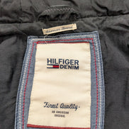 Tommy Hilfiger Denim Parka Veste Femme Noire Capuche Coton Ajustée M | 321BSR