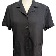 Veste chemise blazer Sag Harbor noire manches courtes taille L