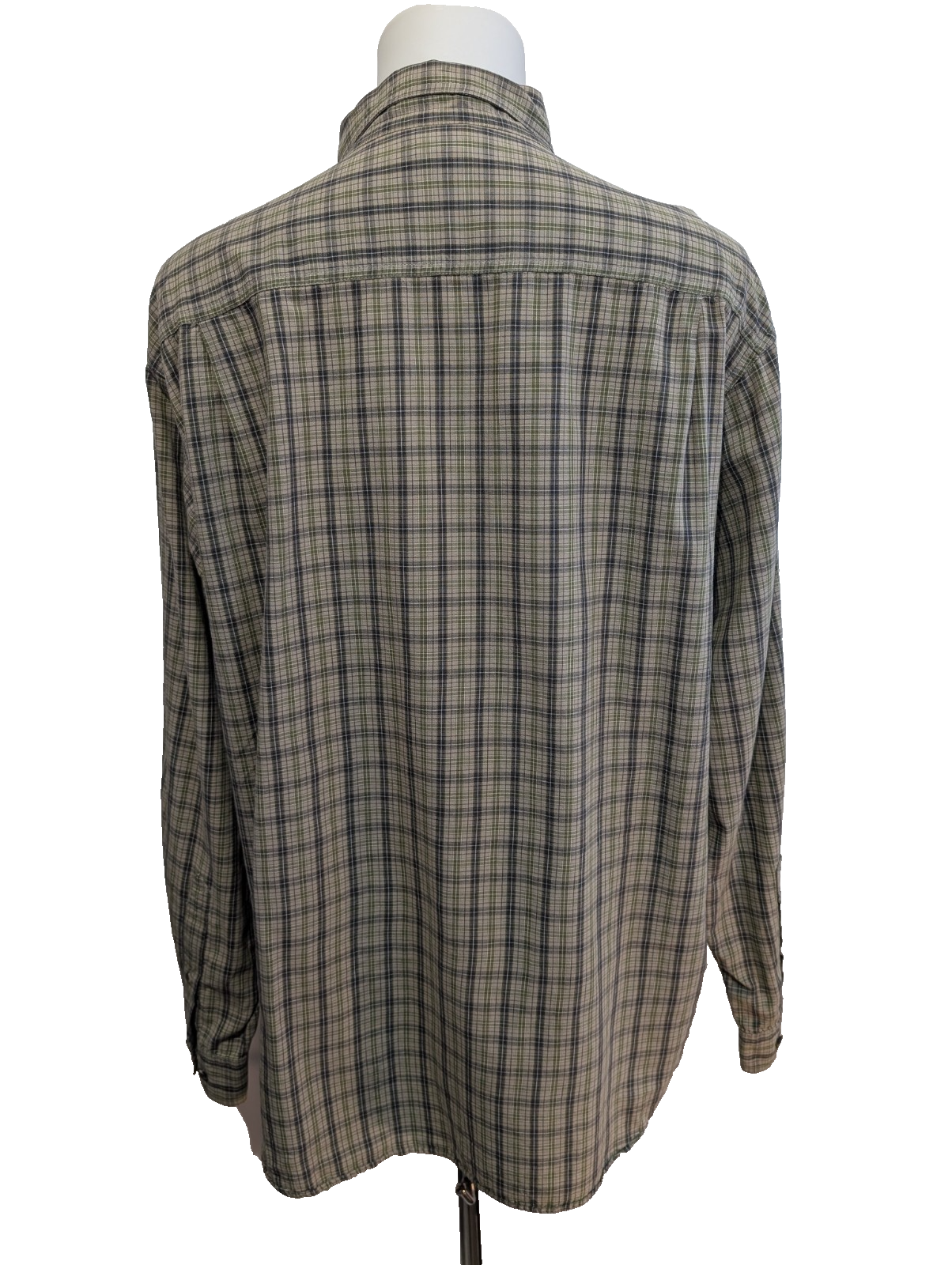 CHEMISE COLUMBIA Sportswear Carreaux Vert Kaki XL TG Homme 100% Coton