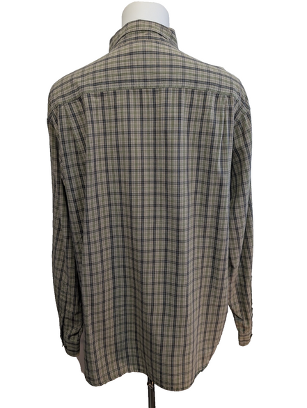 CHEMISE COLUMBIA Sportswear Carreaux Vert Kaki XL TG Homme 100% Coton