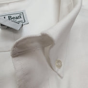 Chemise L.L. BEAN Homme XXL Blanche Manches Courtes Poche Wrinkle Free