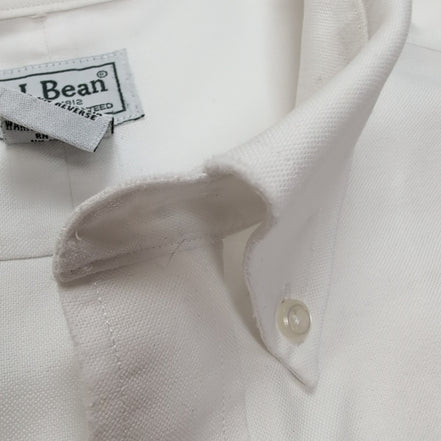 Chemise L.L. BEAN Homme XXL Blanche Manches Courtes Poche Wrinkle Free