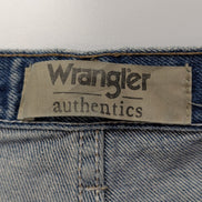 Jean Wrangler Homme Vintage Bleu Style Grunge Distressed Genou Troué W36 L31