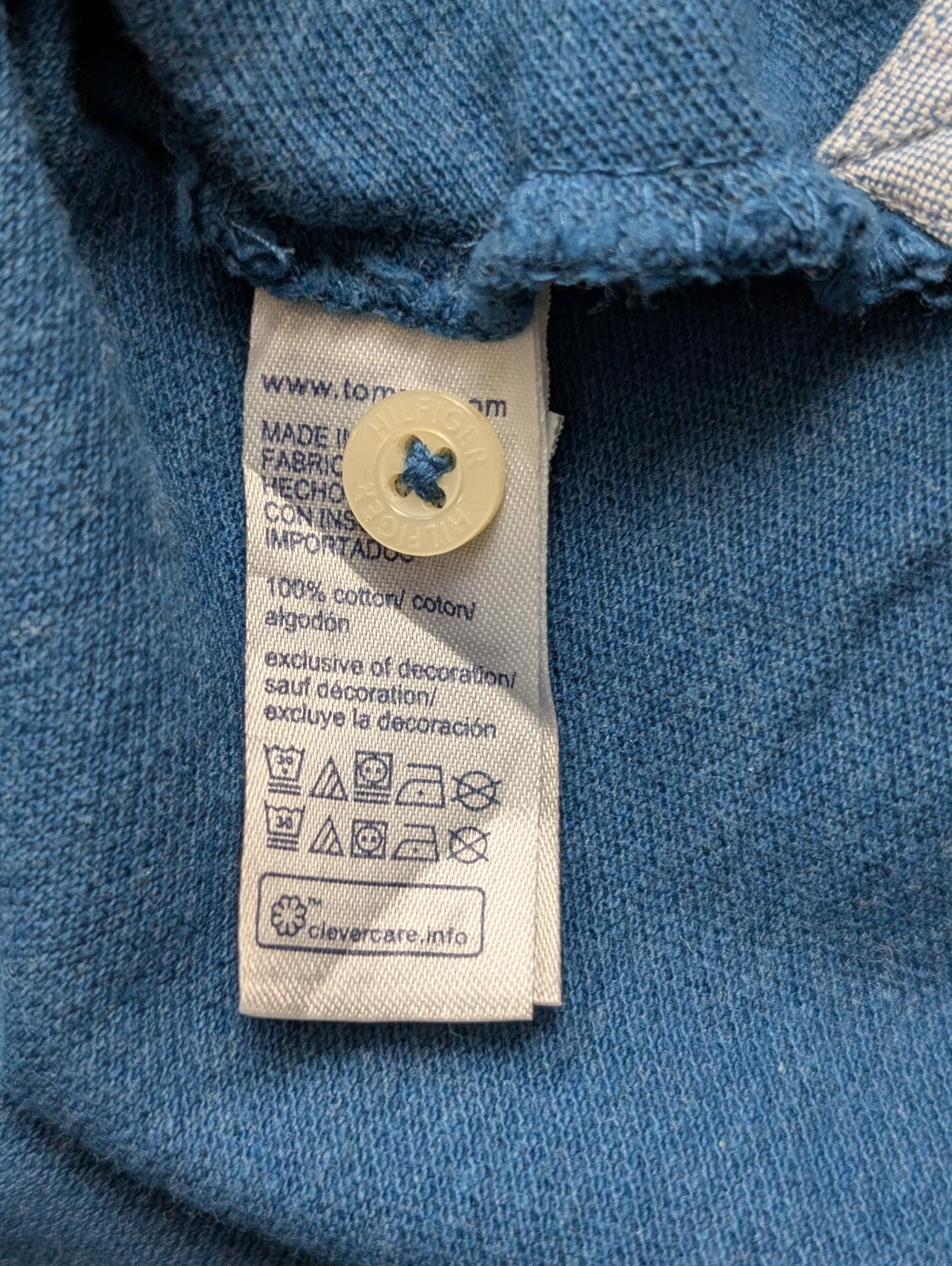 Polo Tommy Hilfiger bleu pétrole taille XL #280poltom