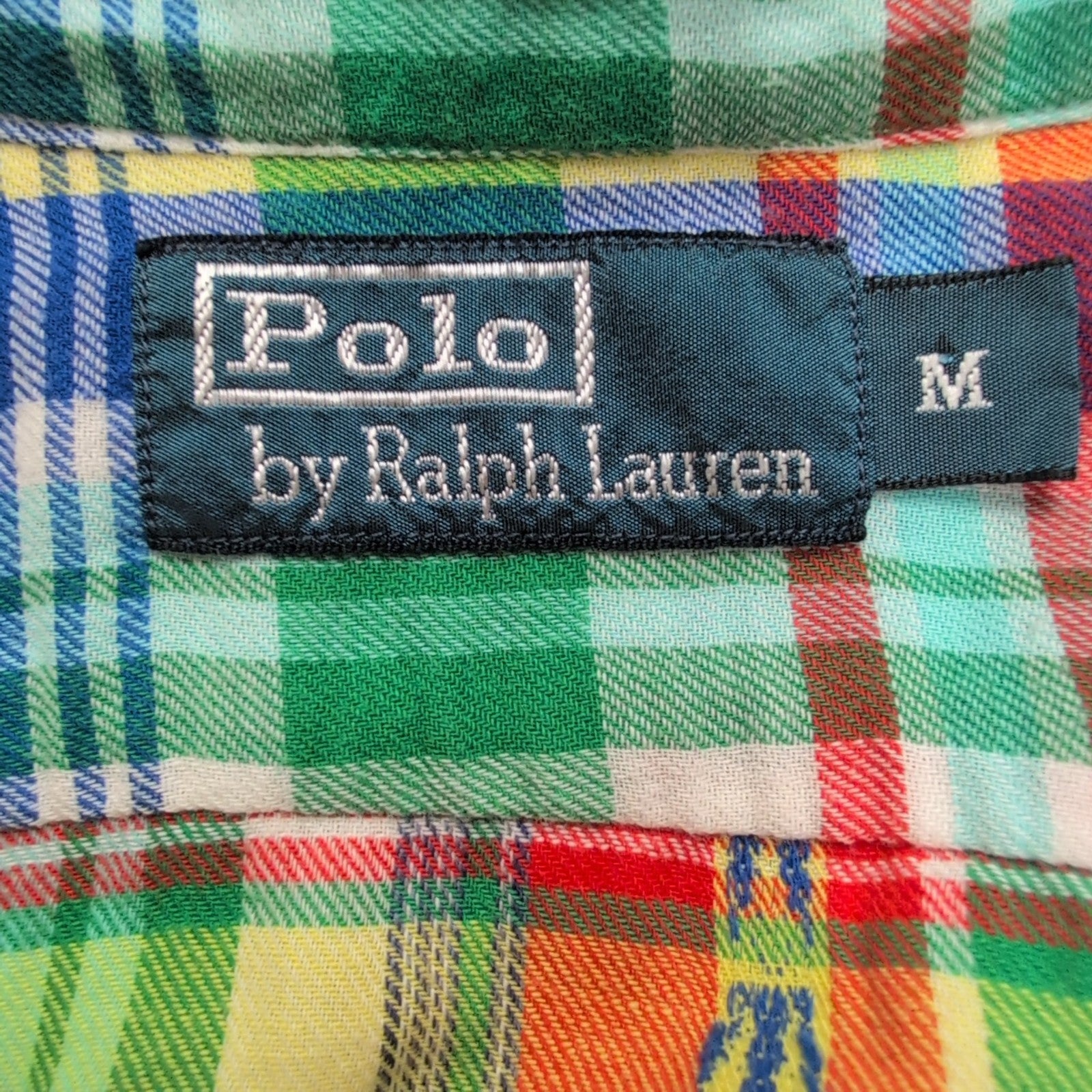 Chemise Polo Ralph Lauren M Multicolore Aztèque Carreaux 2 Poches Coton