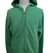 Polo Ralph Lauren Veste Hoodie Capuche Zippée Verte M Logo Violet