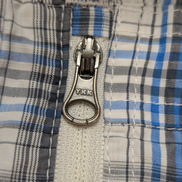 CHEMISE NYLON TECHNIQUE L.L. BEAN M (M) CARREAUX BLEU BLANC TREK