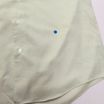 Chemise Montgomery Ward M/L Vert Pastel Col Pointe Made in Korea Vintage