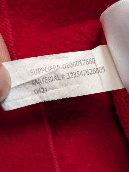 Veste à Capuche Zippée Polo Ralph Lauren Rouge Logo Marine - Taille XL 18-20