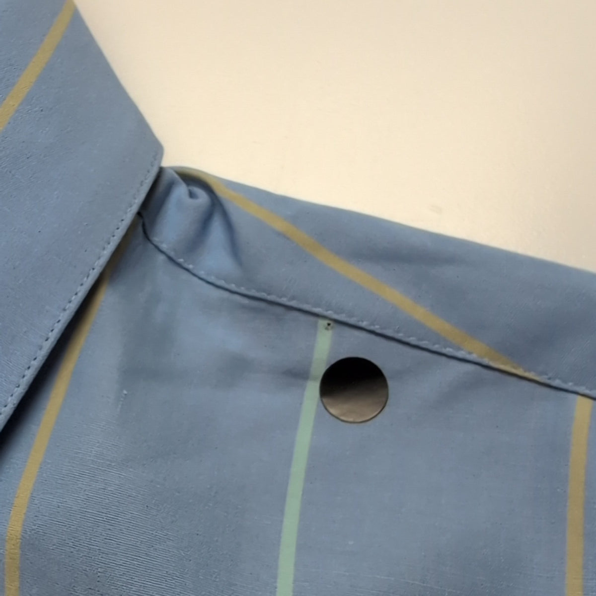 Chemise FLAG Taille M/L Made in Italy Bleu Rayures Coton Neuve Sans Étiquette