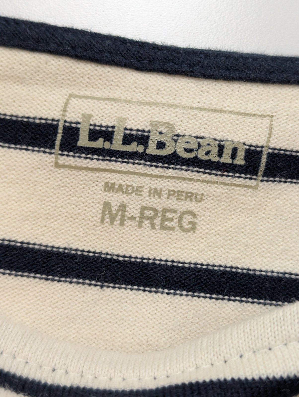 Marinière L.L. Bean Femme Blanc Cassé & Bleu Coupe Oversize - Taille M
