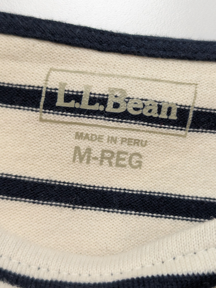 Marinière L.L. Bean Femme Blanc Cassé & Bleu Coupe Oversize - Taille M