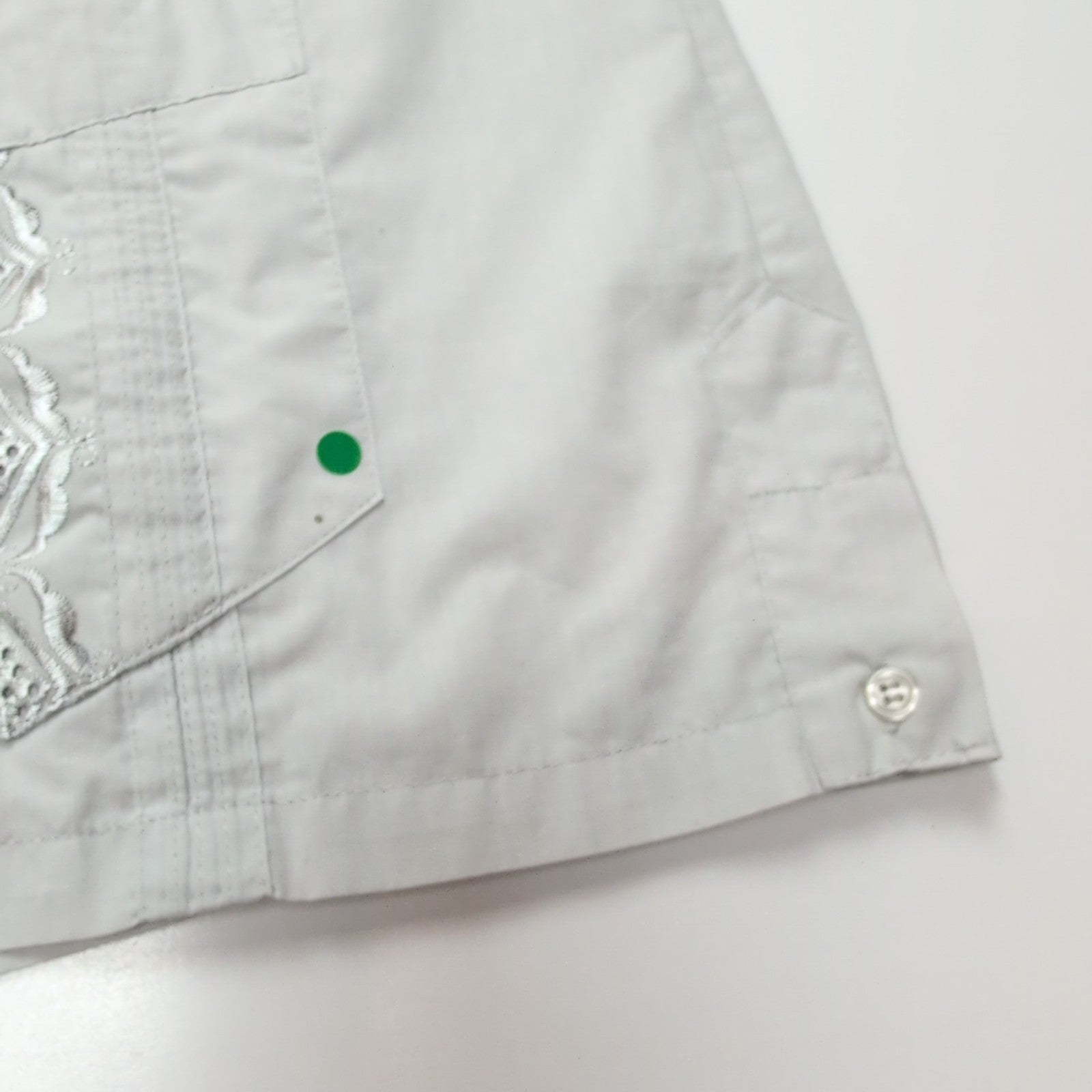 Chemise Guayabera Esquire Taille 2XL Gris Brodée 4 Poches Made in China