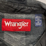 Wrangler M Chemise Flanelle Noire Grise Carreaux Plaid Style Workwear