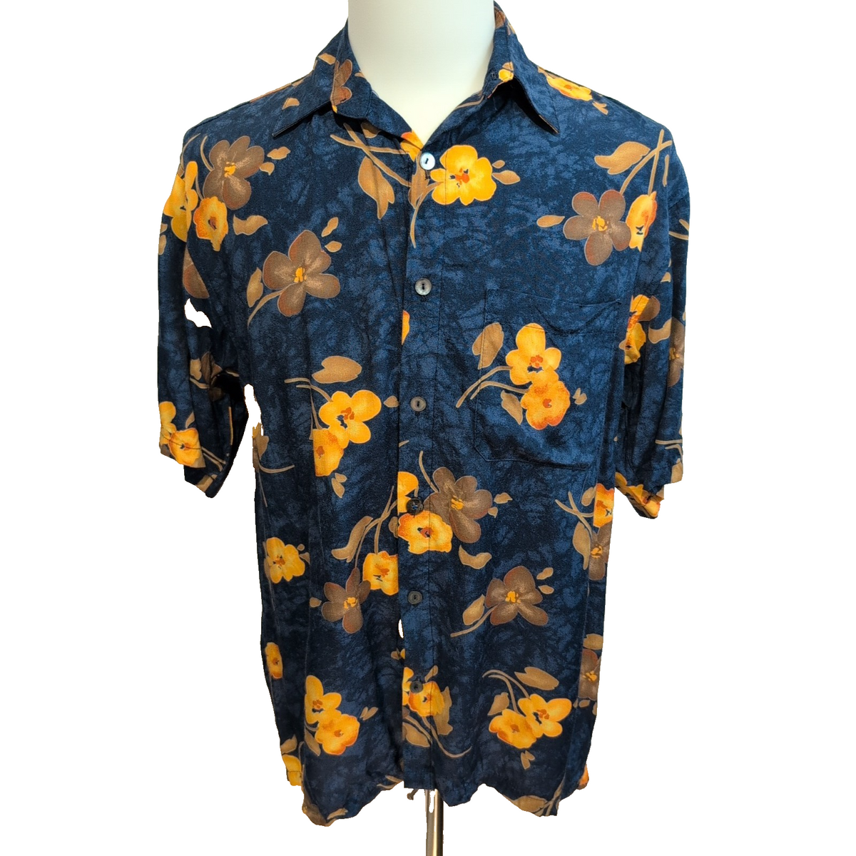 Chemise Hawaïenne Manches Courtes Coldwater Creek Rayonne USA Floral S