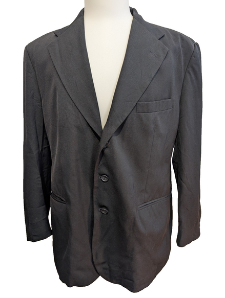 Veste Blazer homme noir mélange laine taille L épaulettes