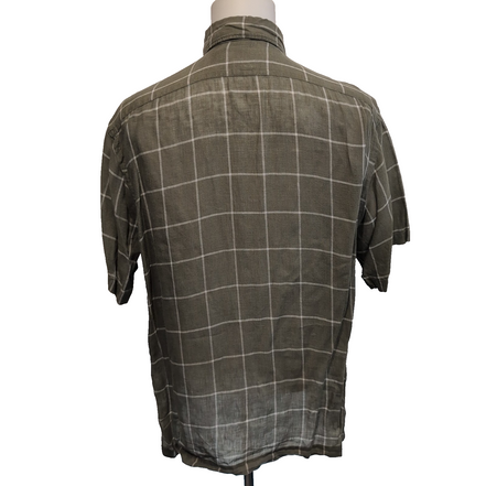 Chemise Polo Ralph Lauren L Lin Lance Kaki Manches Courtes Col Classique Shirt