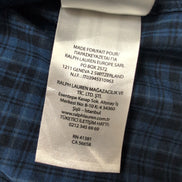 Chemise Ralph Lauren XXL Bleu Noir Carreaux Logo Marine Manches Longues