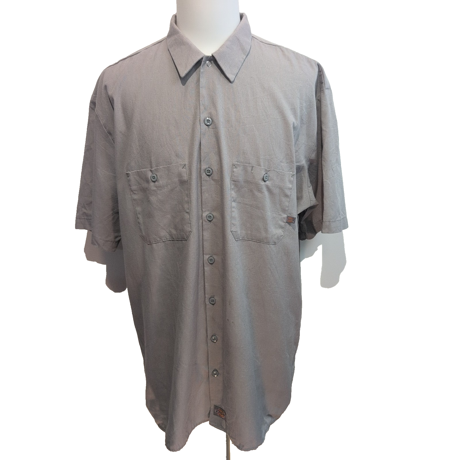 Chemise Dickies 2XL Gris Workwear Manches Courtes 2 Poches Logo