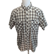 Chemise Dickies Western XL Marron Carreaux Manches Courtes Boutons Pression
