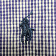 Chemise Ralph Lauren M L Bleue Fins Carreaux Coton Manches Longues