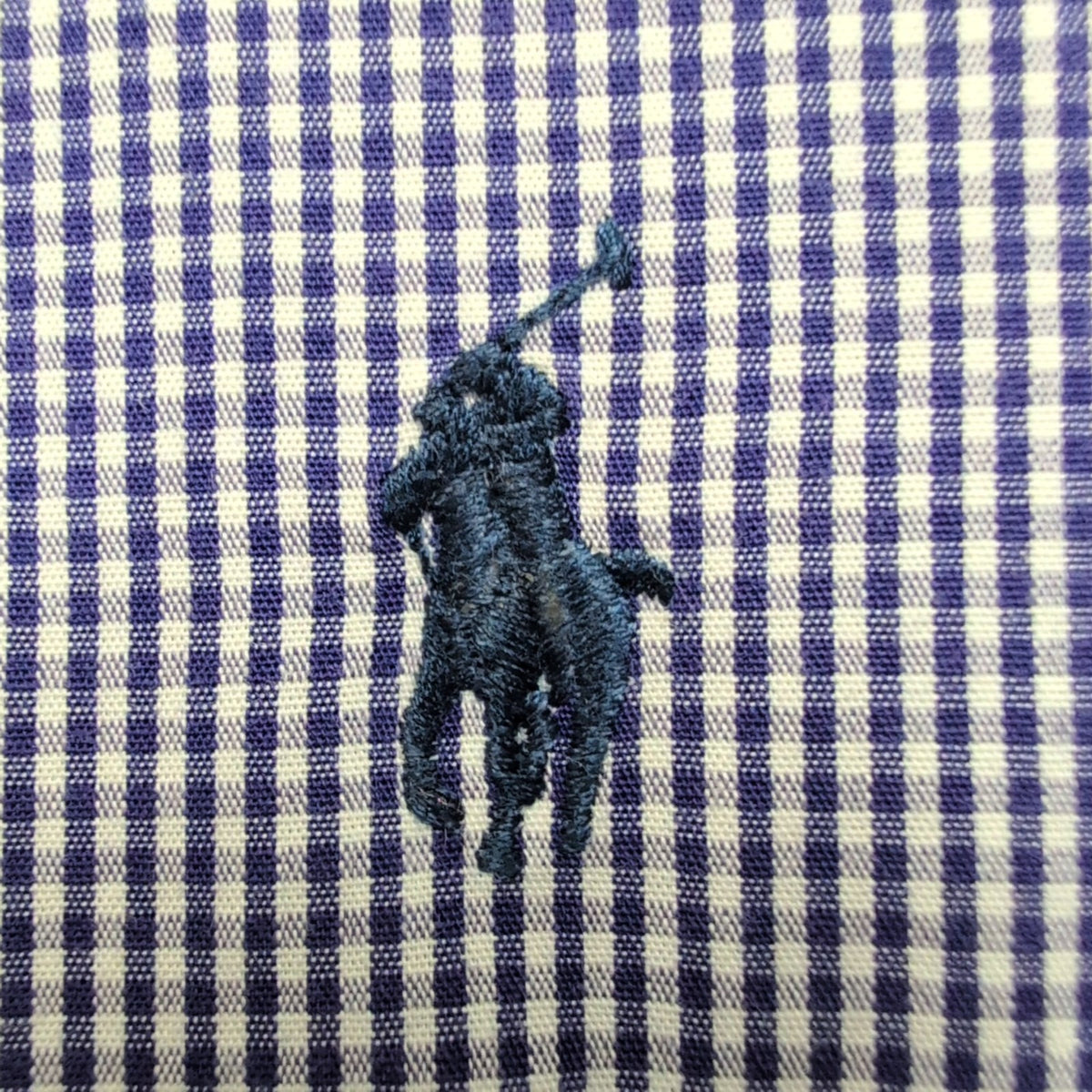 Chemise Ralph Lauren M L Bleue Fins Carreaux Coton Manches Longues
