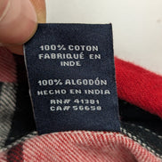 CHAPS Flanelle Rouge Noir M Logo Cuir NEUF VINTAGE 100% Coton | 316S