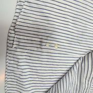 Chemise Andhurst XL Blanc Rayures Bleues 60% Coton Manches Courtes