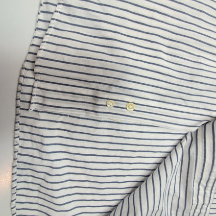 Chemise Andhurst XL Blanc Rayures Bleues 60% Coton Manches Courtes