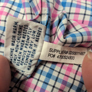 Chemise Ralph Lauren XL Coton Stretch Carreaux Bleu Rose Logo Bleu