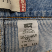 Jean Levi's 560 Comfort Fit Vintage Homme W38 L36 Bleu Denim Ample Long