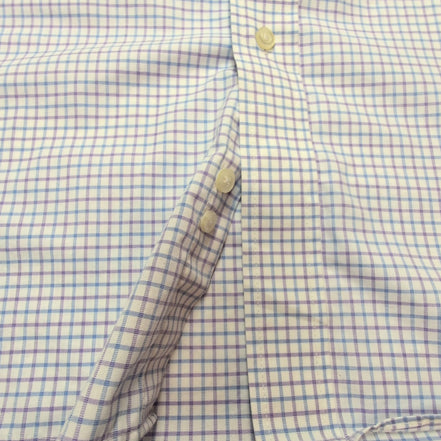Chemise Chaps blanc bleu lila à carreaux taille XXXL #47e